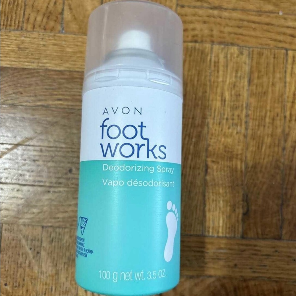 Avon White and Blue Foot Care Spray